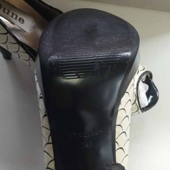 Dune Shoes UK 3 Eur 36 cream and black - Picture 8 of 8